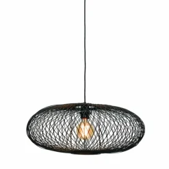 Style Boho-Chic-Good & Mojo Suspension Cango Noir, 1 lumière