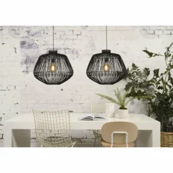 Style Boho-Chic-Good & Mojo Suspension MADAGASCAR Noir, 1 lumière