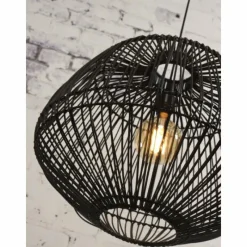 Style Boho-Chic-Good & Mojo Suspension MADAGASCAR Noir, 1 lumière