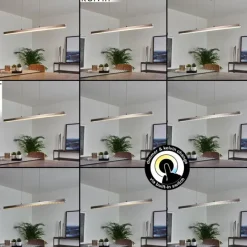 hofstein Suspension Goun LED Nickel mat, 2 lumières