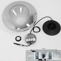 Suspension Verre Fumé-hofstein Suspension Graneros Nickel mat, Noir, 1 lumière