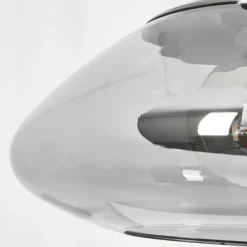 Suspension Verre Fumé-hofstein Suspension Graneros Nickel mat, Noir, 1 lumière