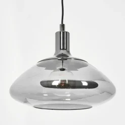 Suspension Verre Fumé-hofstein Suspension Graneros Nickel mat, Noir, 1 lumière