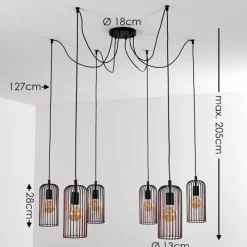hofstein Suspension Gresso Noir, 6 lumières