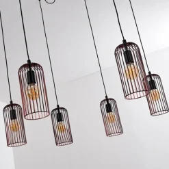 hofstein Suspension Gresso Noir, 6 lumières