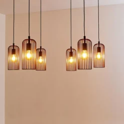 hofstein Suspension Gresso Noir, 6 lumières