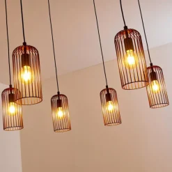 hofstein Suspension Gresso Noir, 6 lumières