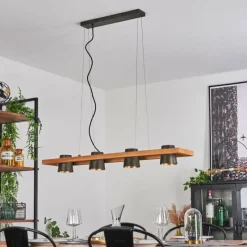 Lampes Dorées-hofstein Suspension Gressot Ancien, Écru, Nickel mat, 4 lumières