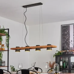 Lampes Dorées-hofstein Suspension Gressot Ancien, Écru, Nickel mat, 4 lumières