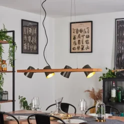 Lampes Dorées-hofstein Suspension Gressot Ancien, Écru, Nickel mat, 4 lumières