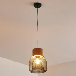 hofstein Suspension Grongroft Brun, Noir, 1 lumière