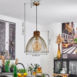 Luminaires Scandinaves-hofstein Suspension Grunnfjord Laiton, 1 lumière