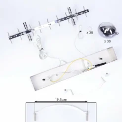 Suspension Verre Fumé-hofstein Suspension Guabas Chrome, 8 lumières