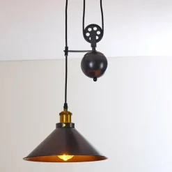Lampes Dorées-hofstein Suspension Gudem Noir doré, 1 lumière