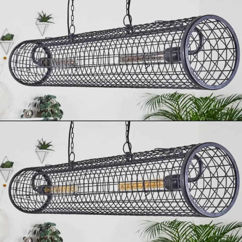 hofstein Suspension Gullvik Argent Oxydé, 2 lumières