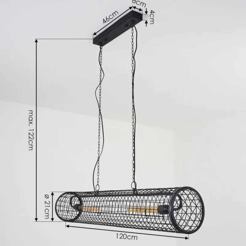 hofstein Suspension Gullvik Argent Oxydé, 2 lumières