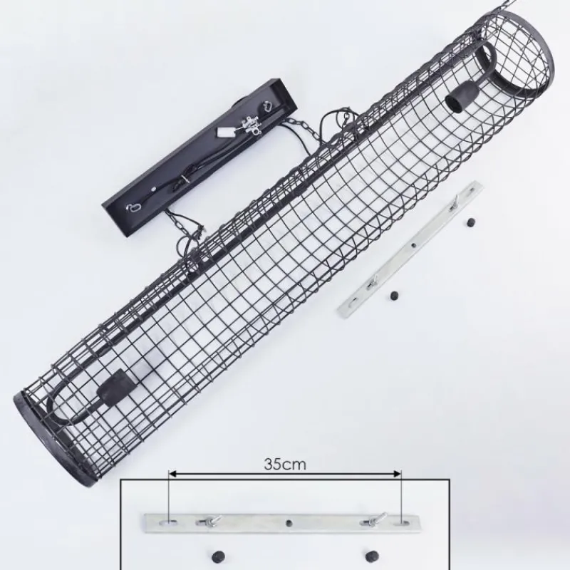 hofstein Suspension Gullvik Argent Oxydé, 2 lumières