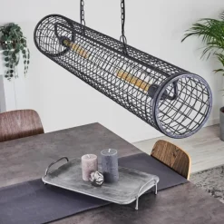 hofstein Suspension Gullvik Argent Oxydé, 2 lumières