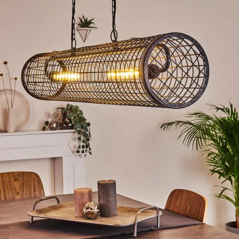 hofstein Suspension Gullvik Argent Oxydé, 2 lumières