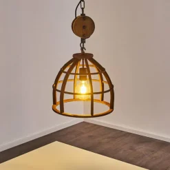 Lampes Vintages & Rétros-hofstein Suspension Haervej Brun, Rouille, 1 lumière