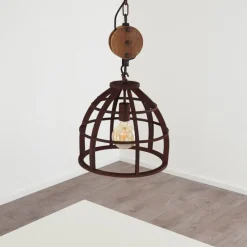 Lampes Vintages & Rétros-hofstein Suspension Haervej Brun, Rouille, 1 lumière