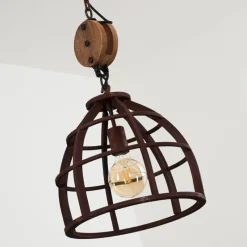 Lampes Vintages & Rétros-hofstein Suspension Haervej Brun, Rouille, 1 lumière