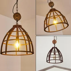 Lampes Vintages & Rétros-hofstein Suspension Haervej Brun, Rouille, 1 lumière