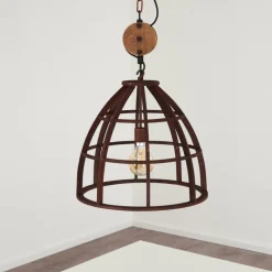 Lampes Vintages & Rétros-hofstein Suspension Haervej Brun, Rouille, 1 lumière