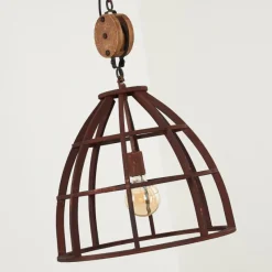 Lampes Vintages & Rétros-hofstein Suspension Haervej Brun, Rouille, 1 lumière