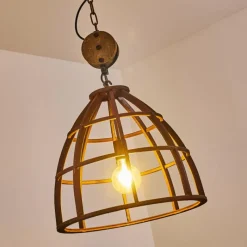 Lampes Vintages & Rétros-hofstein Suspension Haervej Brun, Rouille, 1 lumière