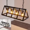 Lampes Vintages & Rétros-hofstein Suspension Haervej Noir, 4 lumières