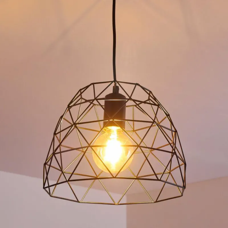 Lampes Industrielles-hofstein Suspension Hajom Noir, 1 lumière