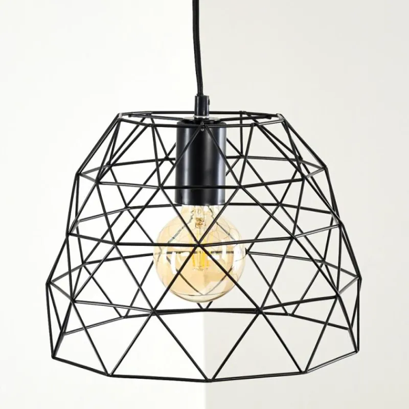 Lampes Industrielles-hofstein Suspension Hajom Noir, 1 lumière