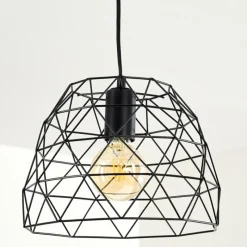 Lampes Industrielles-hofstein Suspension Hajom Noir, 1 lumière