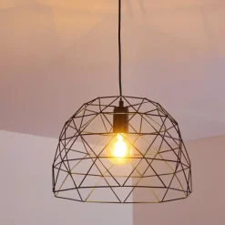 Lampes Industrielles-hofstein Suspension Hajom Noir, 1 lumière