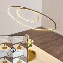 hofstein Suspension Harpeth LED Nickel mat, 1 lumière