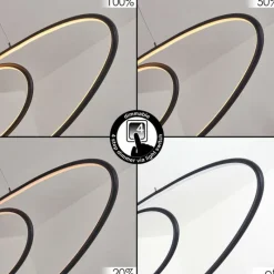 hofstein Suspension Harpeth LED Noir, 1 lumière