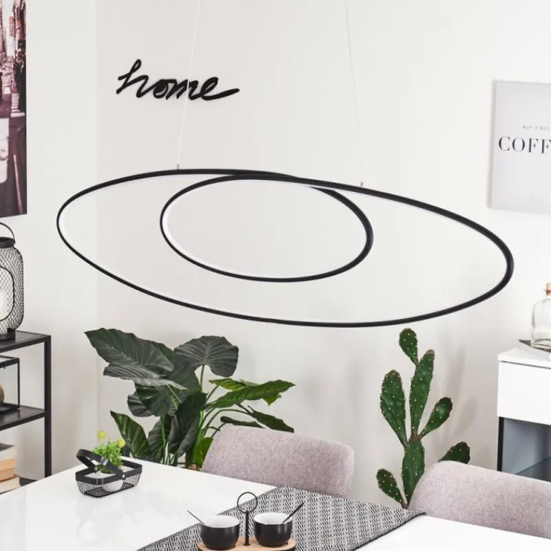 hofstein Suspension Harpeth LED Noir, 1 lumière