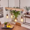 Lampes Industrielles-hofstein Suspension Hautahi Bois clair, Noir, 4 lumières
