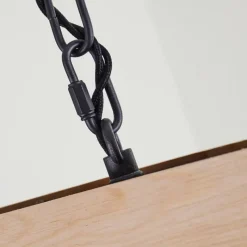 Lampes Industrielles-hofstein Suspension Hautahi Bois clair, Noir, 4 lumières