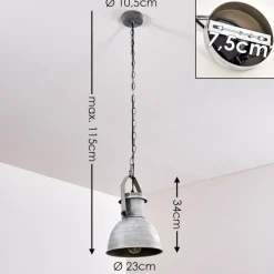 Lampes Industrielles-hofstein Suspension Hedemora Gris, 1 lumière