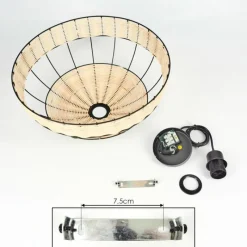 Style Boho-Chic-hofstein Suspension Heldal Noir, 1 lumière