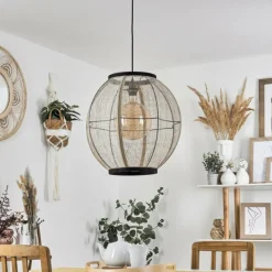 Lampes En Tissu-hofstein Suspension Helida Noir, 1 lumière