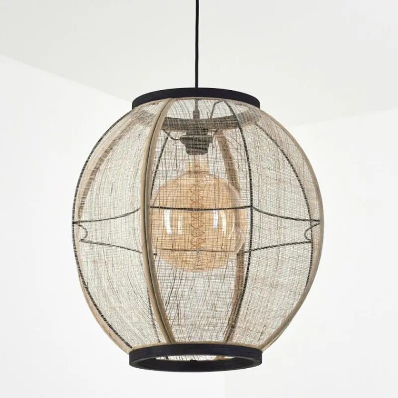 Lampes En Tissu-hofstein Suspension Helida Noir, 1 lumière