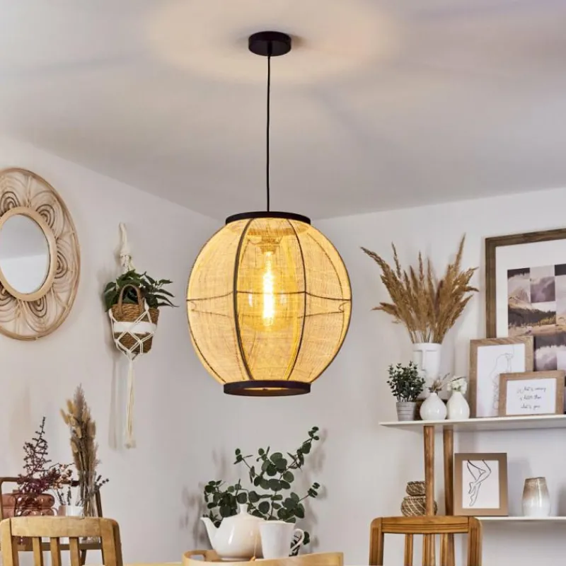 Lampes En Tissu-hofstein Suspension Helida Noir, 1 lumière