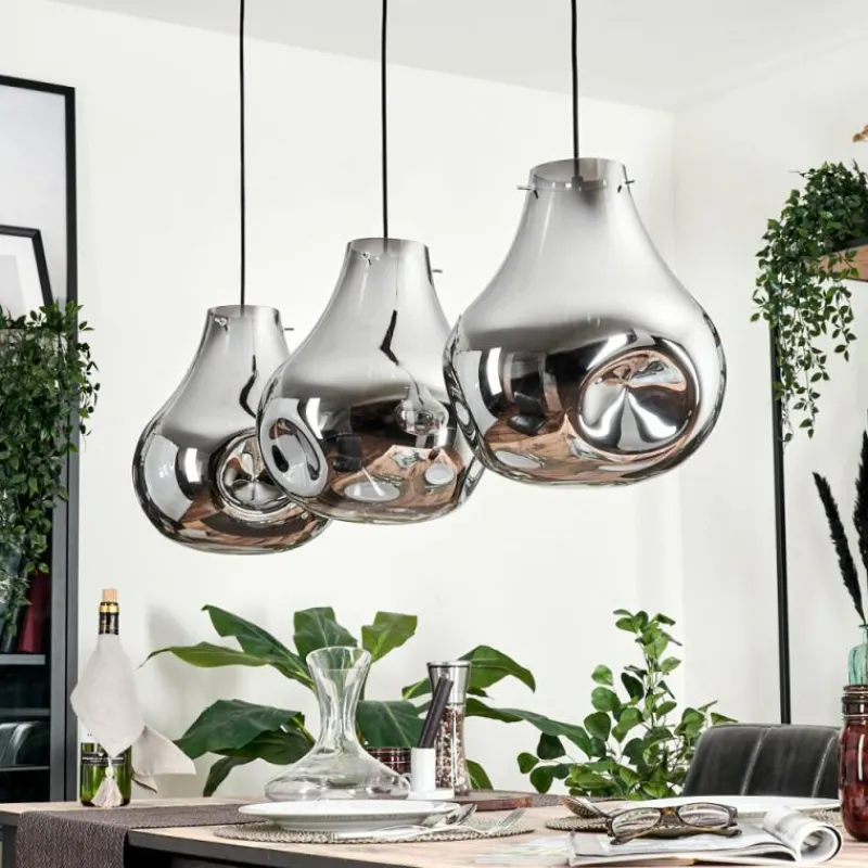 hofstein Suspension Herisau Noir, 3 lumières