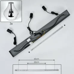 hofstein Suspension Herisau Noir, 3 lumières
