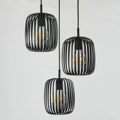 Style Boho-Chic-hofstein Suspension Herrera Noir, 3 lumières