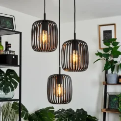 Style Boho-Chic-hofstein Suspension Herrera Noir, 3 lumières