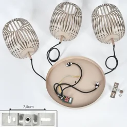 Style Boho-Chic-hofstein Suspension Herrera Sable, 3 lumières